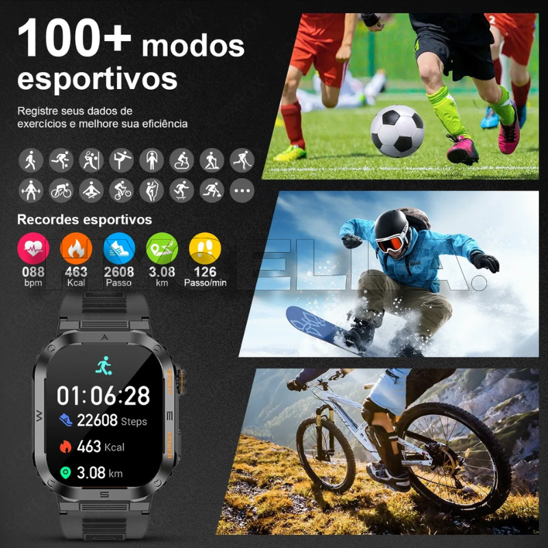 Smartwatch ChronoX Pro GPS Esportivo | Em Liquidação