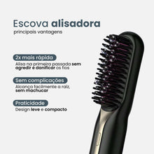 Carregar imagem no visualizador da galeria, Escova Alisadora Profissional PureGlam - ( MEGA PROMOÇÃO ) + brindes Hycella | Confiança e Qualidade é a nossa marca
