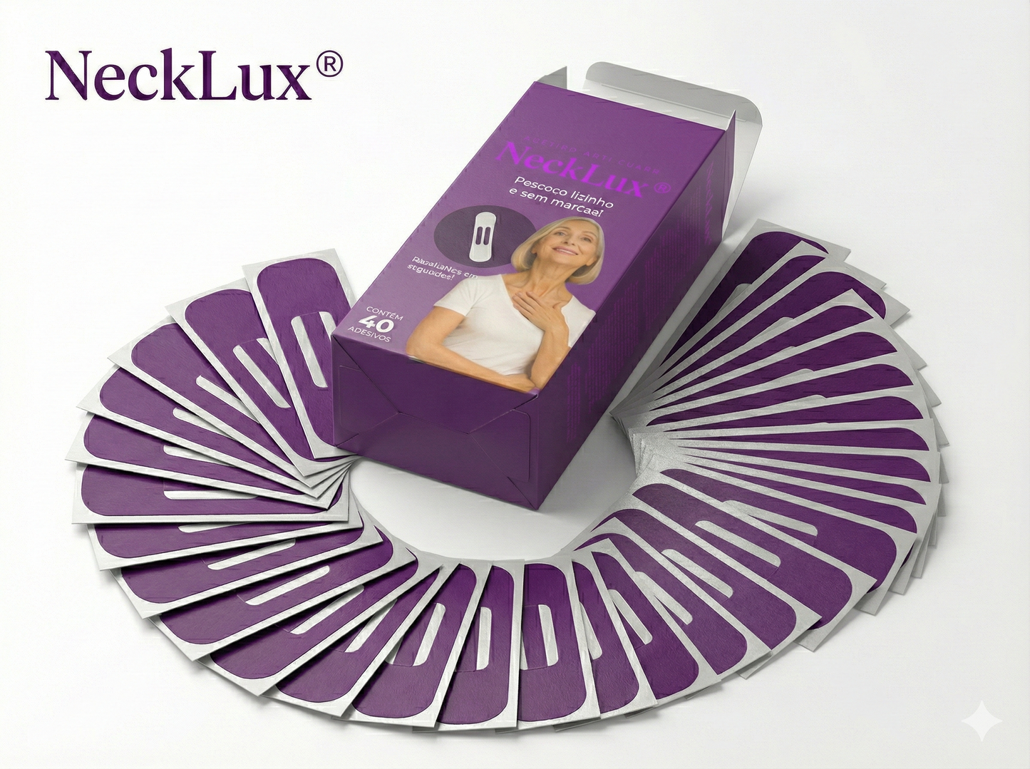 NeckLux - Adesivo para rugas e flacidez do pescoço