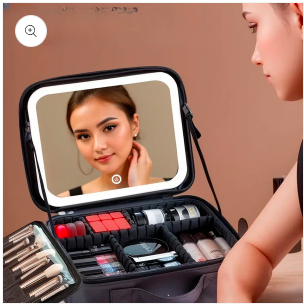 LumiCase Pro™ – Necessaire com Espelho LED Touch