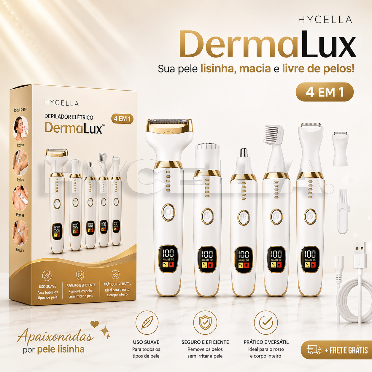 DermaLux® 4 em 1 Dourado