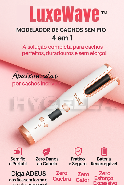 Modelador de Cachos LuxeWave | SUPER OFERTA Hycella | Confiança e Qualidade é a nossa marca