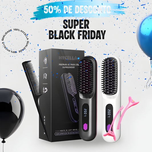 Escova Profissional PureGlam - ( SUPER BLACK FRIDAY) + Brindes