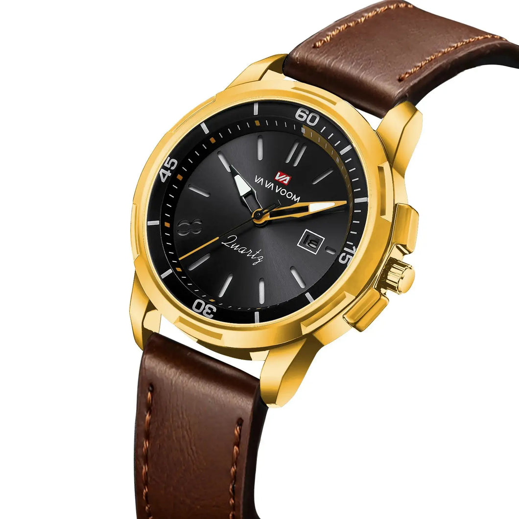 Relógio Chronos Masculino Esportivo Quartzo Couro Hycella | Confiança e Qualidade é a nossa marca