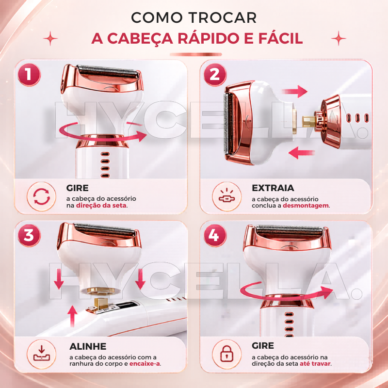 Depilador Elétrico 4 em 1 - DermaLux®