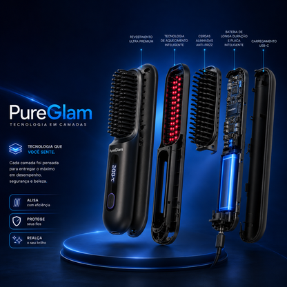 Escova Profissional PureGlam® - (+BRINDES )