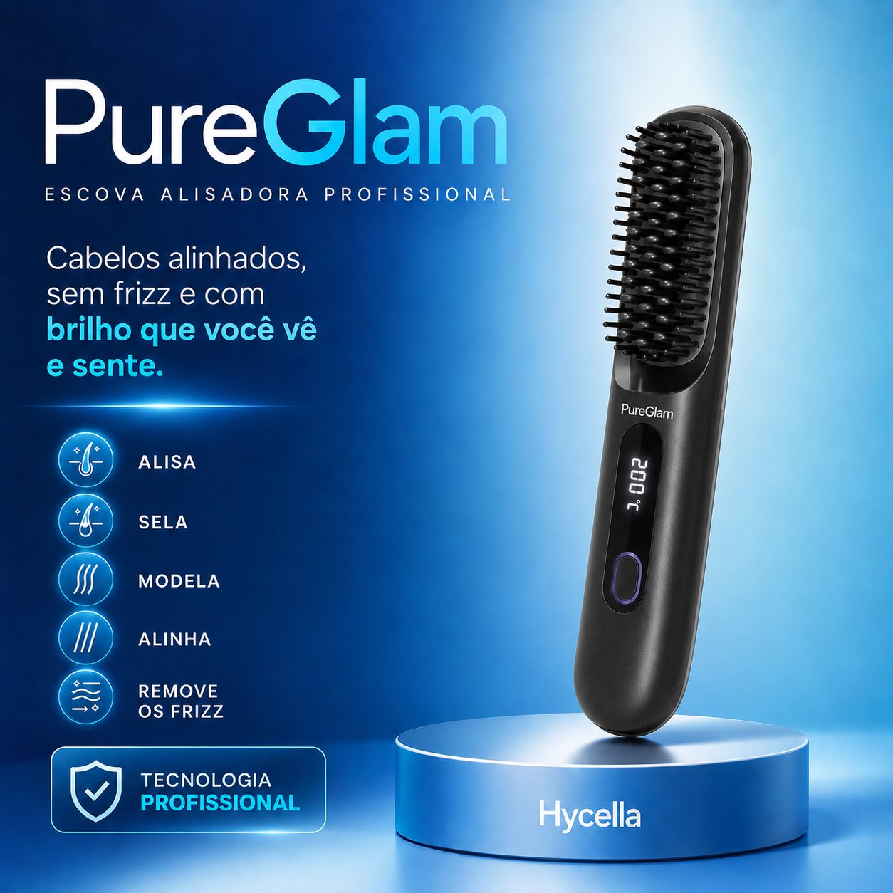 Escova Profissional PureGlam® - (+BRINDES )