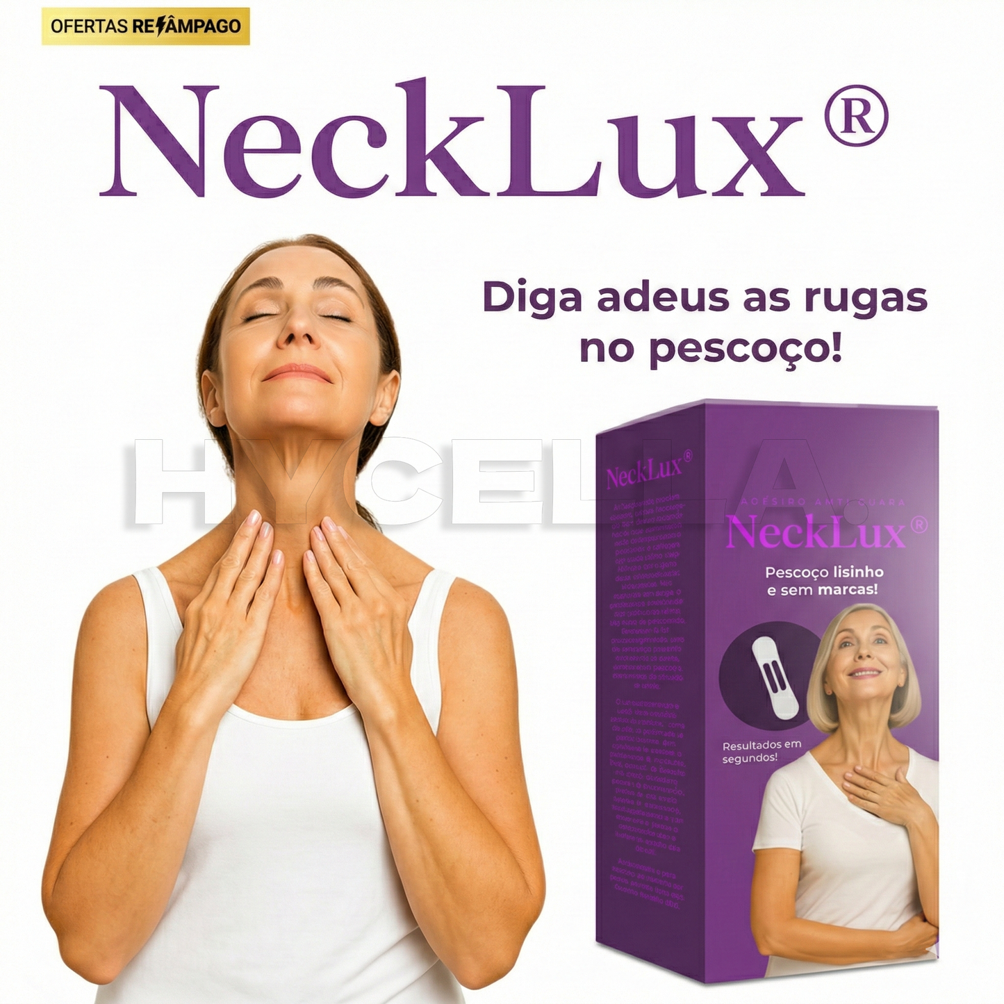 NeckLux - Adesivo para rugas e flacidez do pescoço