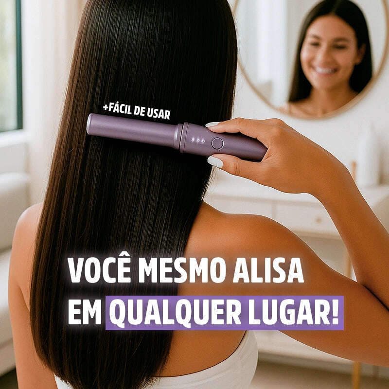 Pente Alisador de Cabelo 5 em 1 Sem Fio InfiniteGlam - Últimas Unidades Hycella | Confiança e Qualidade é a nossa marca
